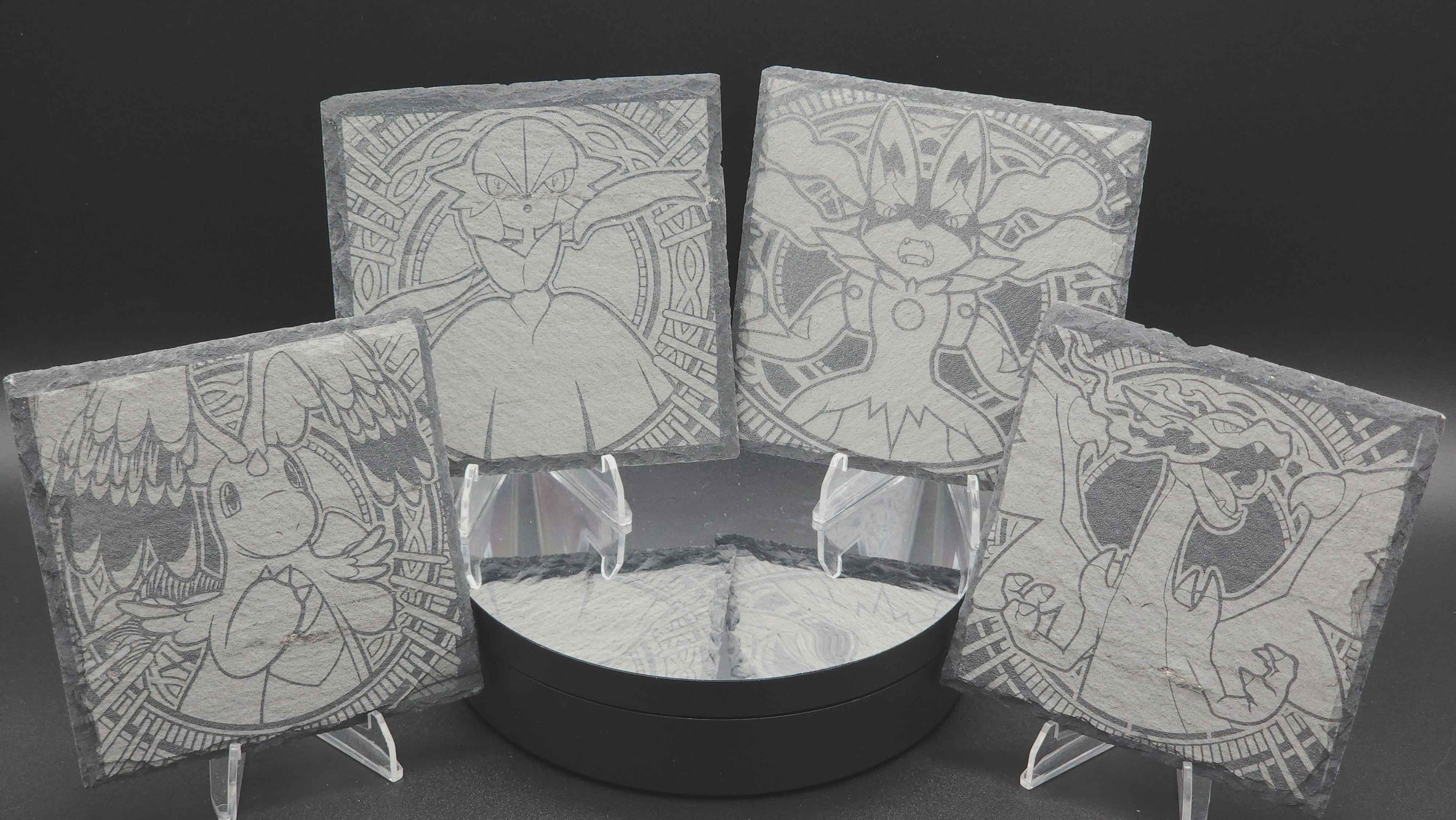 Pokémon MUR Slate Coaster Set