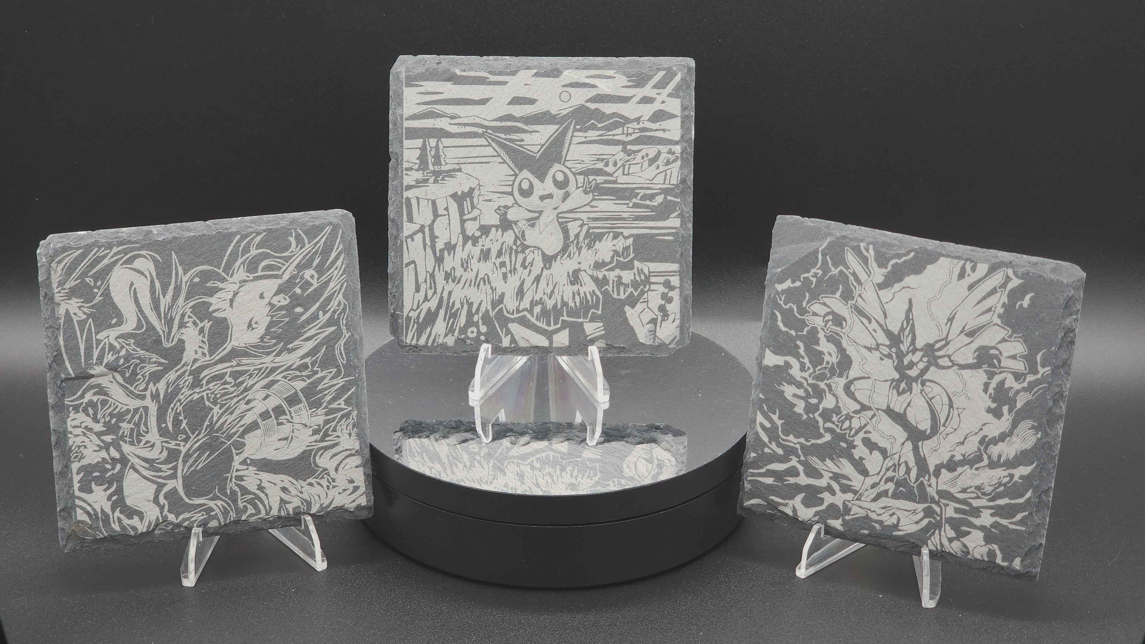 Pokémon BWR Slate Coaster Set