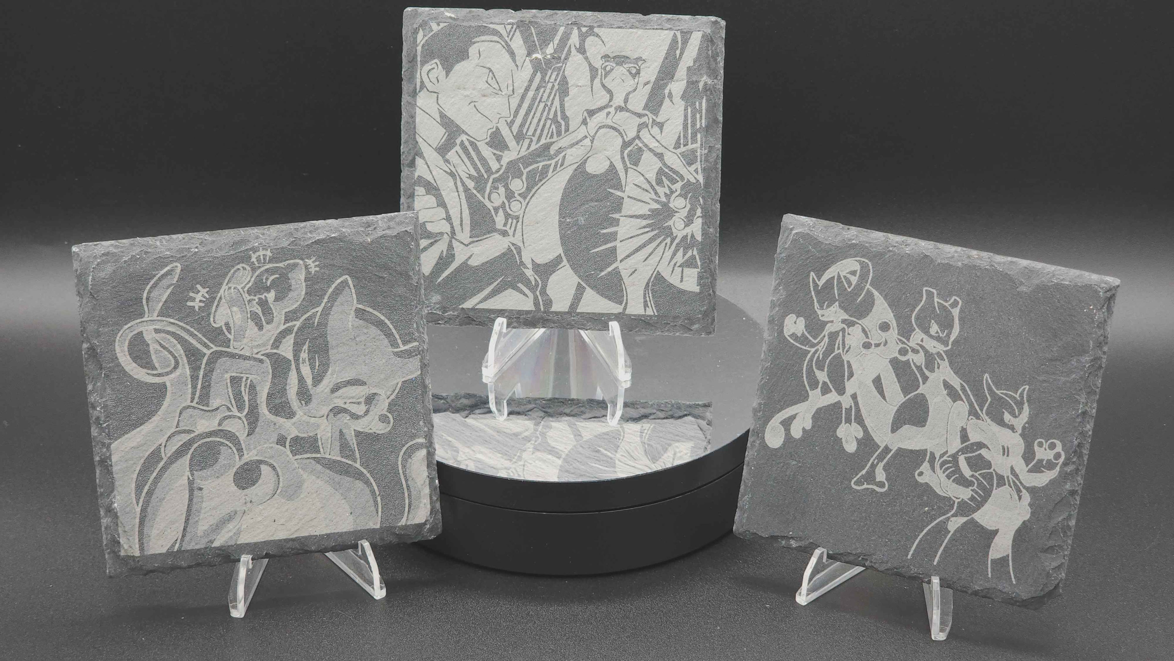 Pokémon Mewtwo Slate Coaster set