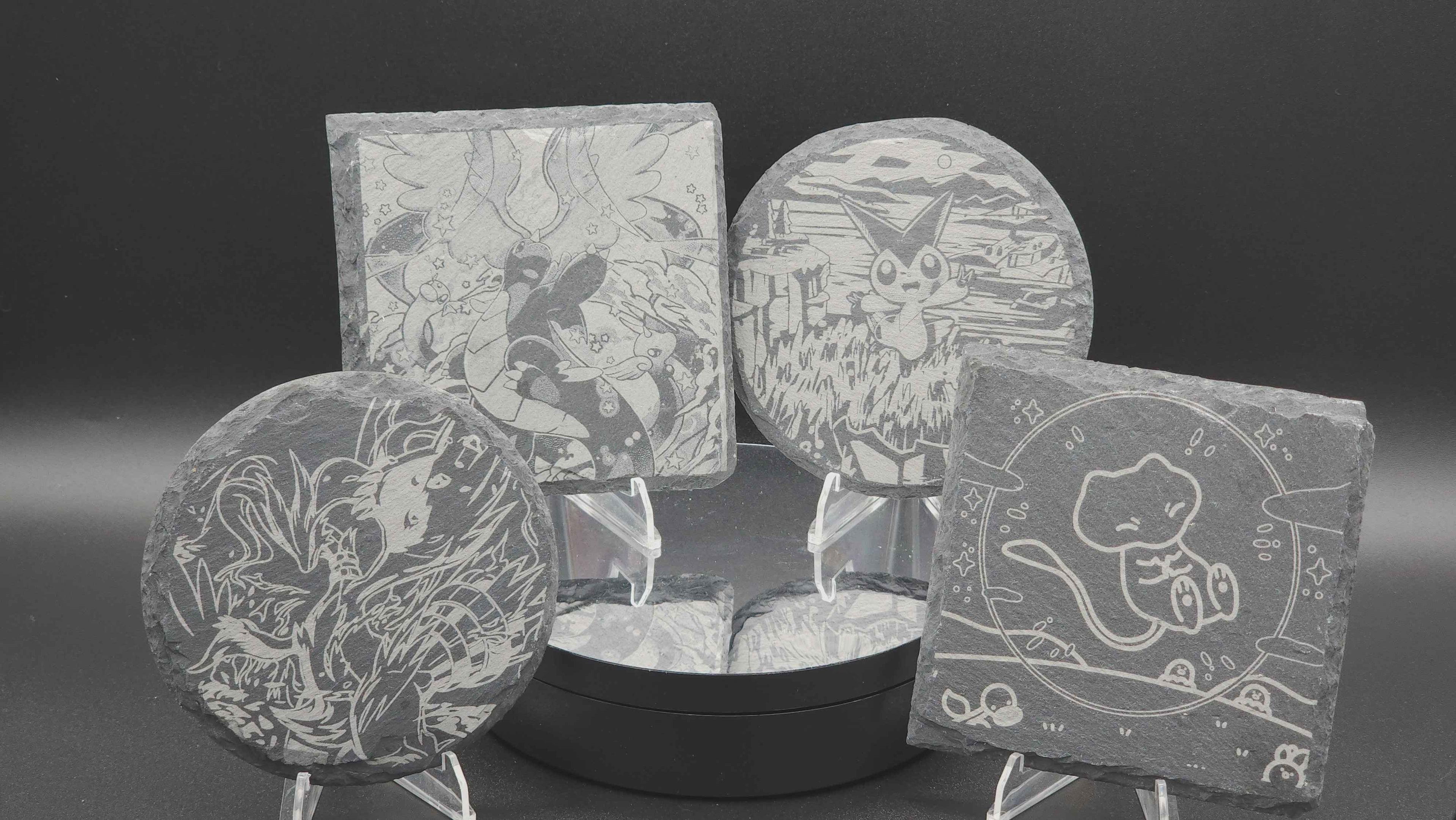 Pokémon Assorted Slate Coaster Set
